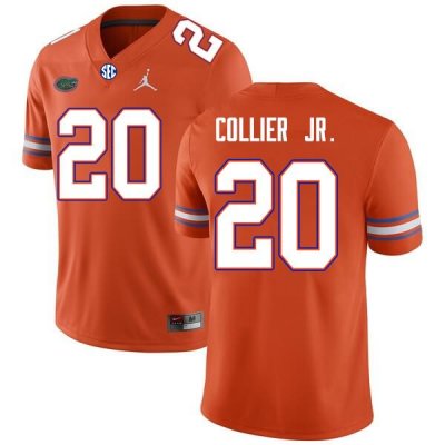 Men's Florida Gators #20 Corey Collier Jr. NCAA Nike Orange Authentic Stitched College Football Jersey IJW0762XM